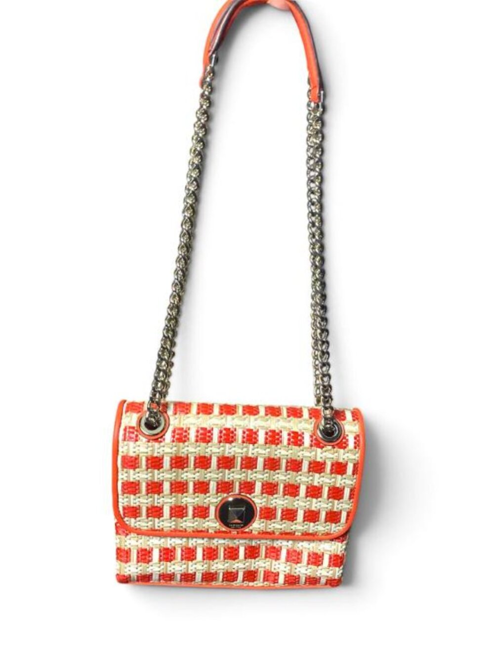 NWOT- Kate Spade Natalia Straw Medium Flap Shoulder Bag Multicolor - Picture 4 of 4